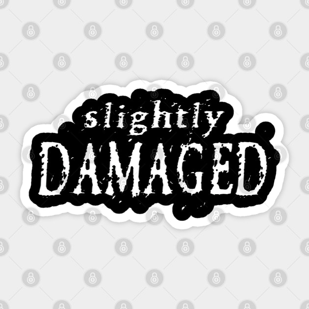 Slightly Damaged White Sticker by Shawnsonart